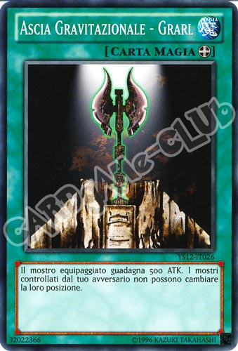 YS12-IT026 Ascia Gravitazionale-Grarl comune unlimited (IT) -NEAR MINT-