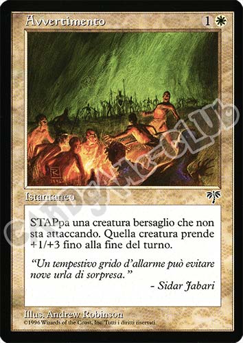 Avvertimento comune (IT) -NEAR MINT-