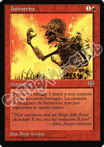 Incenerire comune (IT) -NEAR MINT-