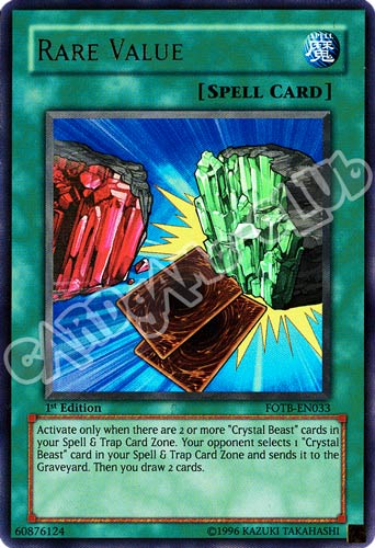 FOTB-EN033 Rare Value ultra rara 1st Edition (EN) -NEAR MINT-