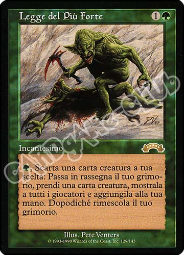 129 / 143 Legge del Piu' Forte rara (IT) -NEAR MINT-