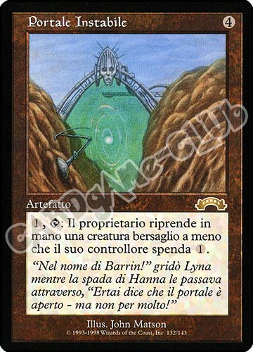 132 / 143 Portale Instabile rara (IT) -NEAR MINT-