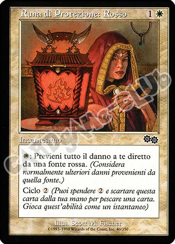 040 / 350 Runa di Protezione: Rosso comune (IT) -NEAR MINT-