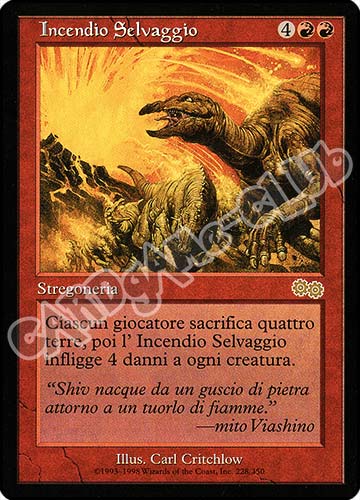 228 / 350 Incendio Selvaggio rara (IT) -NEAR MINT-