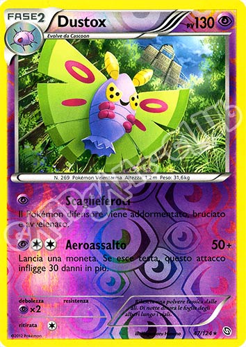 047 / 124 Dustox rara foil reverse (IT)  -GOOD-
