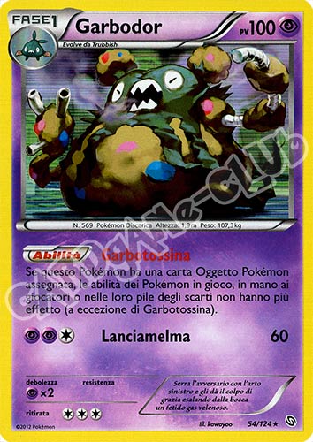 054 / 124 Garbodor rara foil (IT)  -PLAYED-