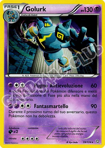 059 / 124 Golurk rara foil (IT) -PLAYED-