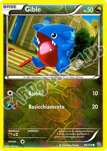 086 / 124 Gible comune foil reverse (IT) -PLAYED-