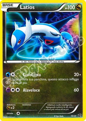 10 / 20 Latios rara foil (IT) -GOOD-