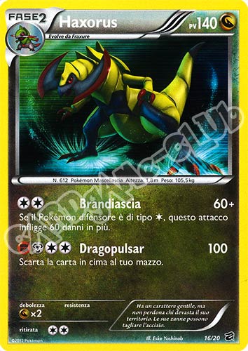 16 / 20 Haxorus rara foil (IT) -NEAR MINT-