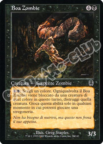 054 / 143 Boa Zombie comune (IT) -NEAR MINT-