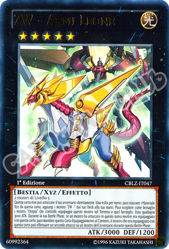 CBLZ-IT047 ZW-Armi Leone ultra rara 1a Edizione (IT) -NEAR MINT-