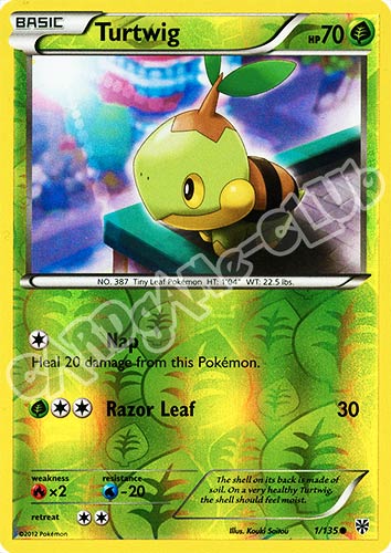 001 / 135 Turtwig comune foil reverse (EN) -NEAR MINT-