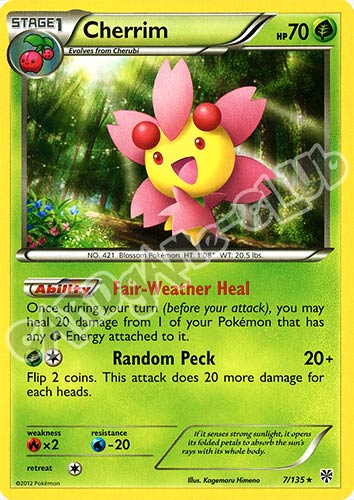 007 / 135 Cherrim rara (EN) -NEAR MINT-
