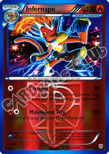 017 / 135 Infernape rara foil reverse (EN) -NEAR MINT-