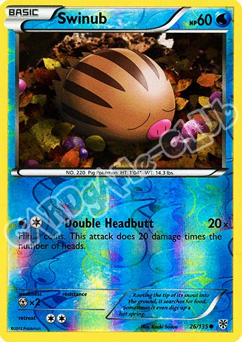 026 / 135 Swinub comune foil reverse (EN) -NEAR MINT-