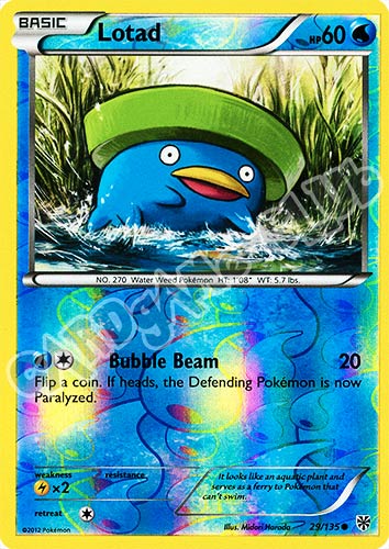 029 / 135 Lotad comune foil reverse (EN) -NEAR MINT-