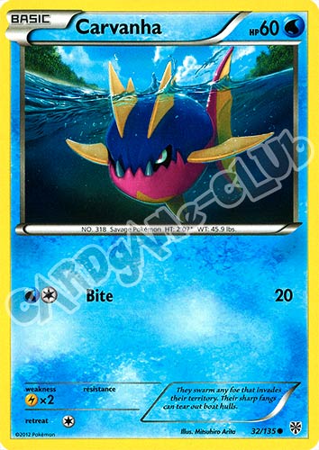 032 / 135 Carvanha comune (EN) -NEAR MINT-