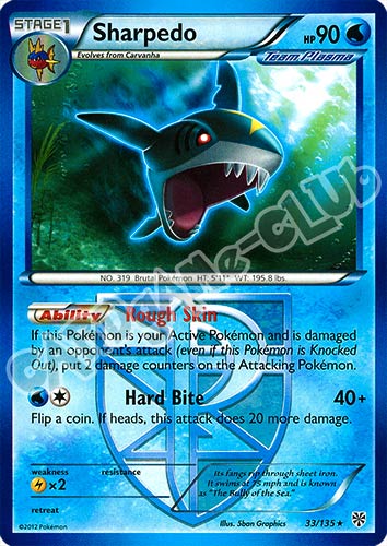 033 / 135 Sharpedo rara (EN) -NEAR MINT-