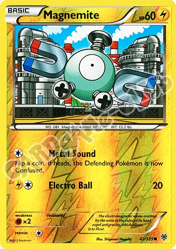 042 / 135 Magnemite comune foil reverse (EN) -NEAR MINT-