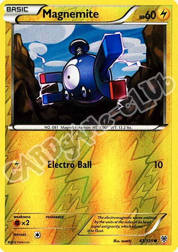 043 / 135 Magnemite comune foil reverse (EN) -NEAR MINT-