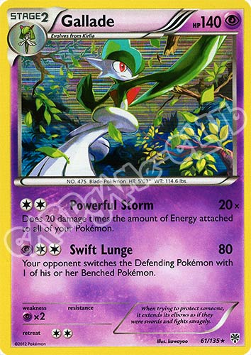 061 / 135 Gallade rara foil (EN) -NEAR MINT-