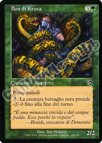 129 / 143 Boa di Krosa comune (IT) -NEAR MINT-