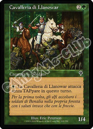 195 / 350 Cavalleria di Llanowar comune (IT) -NEAR MINT-