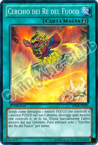 SDOK-IT023 Cerchio dei Re del Fuoco super rara 1a Edizione (IT) -NEAR MINT-