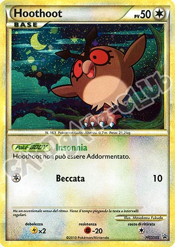 HGSS05 Hoothoot foil (IT) -NEAR MINT-