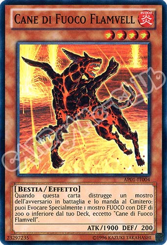 AP01-IT004 Cane di Fuoco Flamvell super rara (IT) -NEAR MINT-