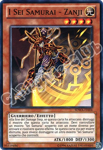 SDWA-IT004 I Sei Samurai - Zanji comune unlimited (IT) -NEAR MINT-
