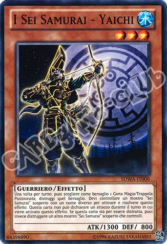 SDWA-IT006 I Sei Samurai - Yaichi comune unlimited (IT) -NEAR MINT-
