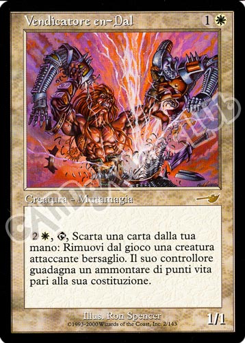 002 / 143 Vendicatore en-Dal rara (IT) -NEAR MINT-