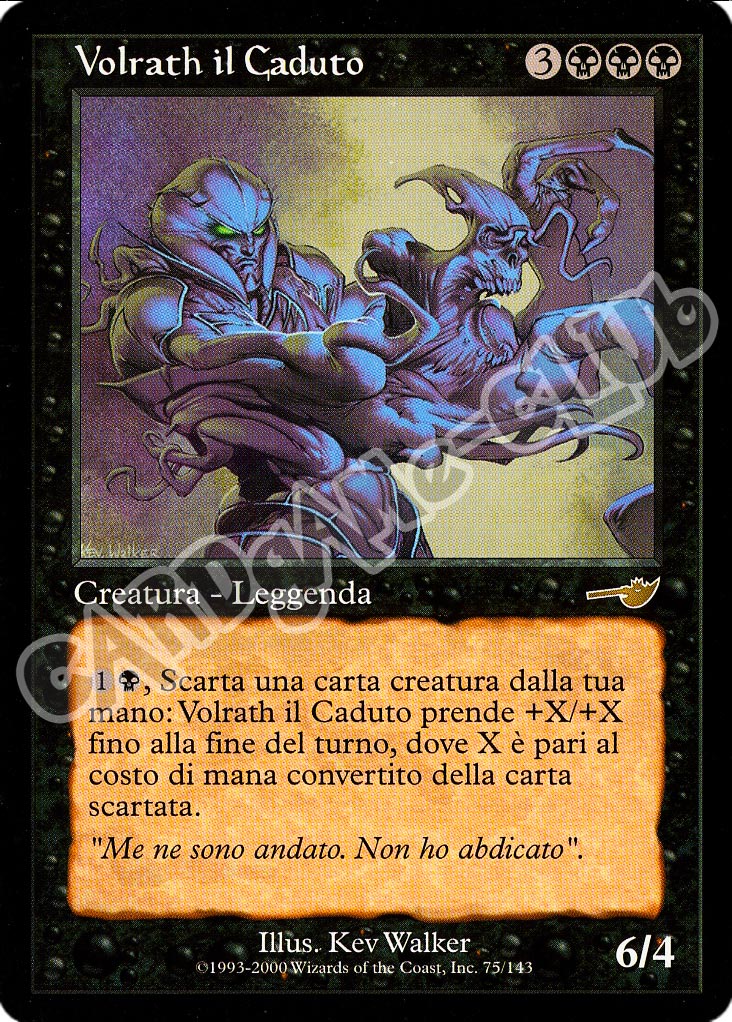 075 / 143 Volrath il Caduto rara (IT) -NEAR MINT-
