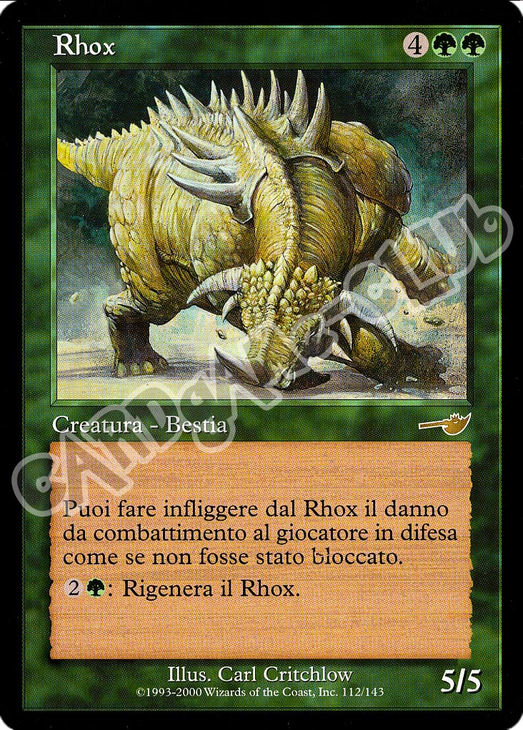 112 / 143 Rhox rara (IT) -NEAR MINT-