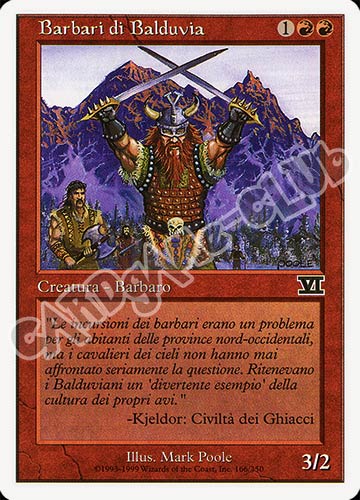 166 / 350 Barbari di Balduvia comune (IT) -NEAR MINT-