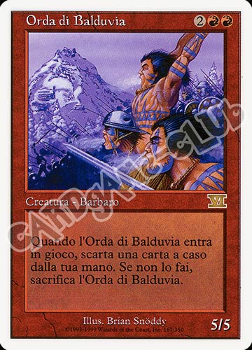 167 / 350 Orda di Balduvia rara (IT) -NEAR MINT-