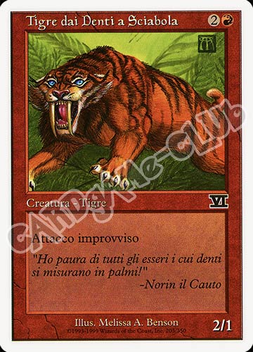 203 / 350 Tigre dai Denti a Sciabola comune (IT) -NEAR MINT-