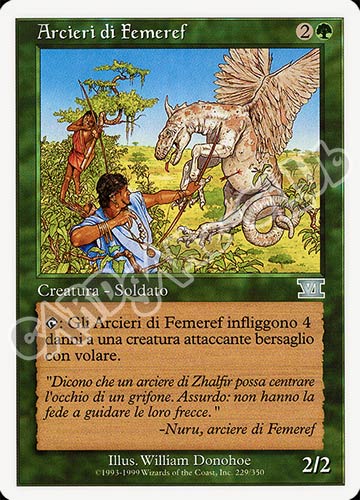 229 / 350 Arcieri di Femeref non comune (IT) -NEAR MINT-