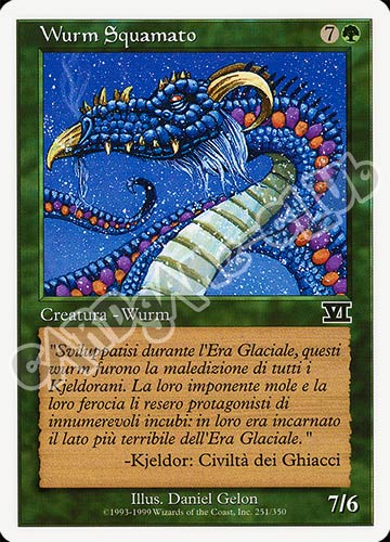 251 / 350 Wurm Squamato comune (IT) -NEAR MINT-