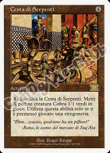 312 / 350 Cesta di Serpenti rara (IT) -NEAR MINT-