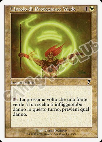 008 / 350 Circolo di Protezione: Verde comune (IT) -NEAR MINT-