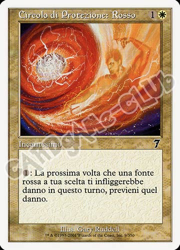 009 / 350 Circolo di Protezione: Rosso comune (IT) -NEAR MINT-