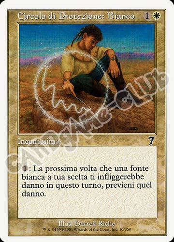 010 / 350 Circolo di Protezione: Bianco comune (IT) -NEAR MINT-