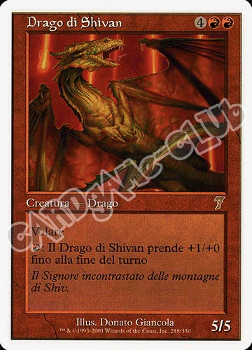218 / 350 Drago di Shivan rara (IT) -NEAR MINT-