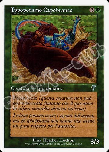 233 / 350 Ippopotamo Capobranco non comune (IT) -NEAR MINT-