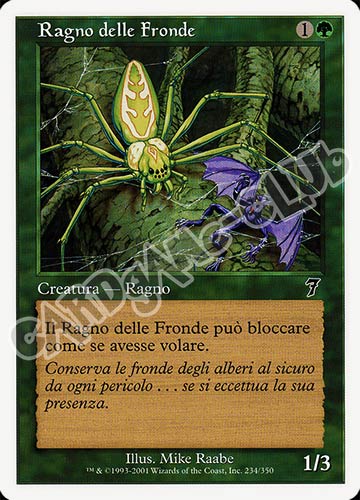 234 / 350 Ragno delle Fronde comune (IT) -NEAR MINT-