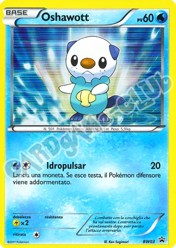BW03 Oshawott rara foil (IT) -NEAR MINT-