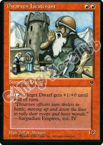 Dwarven Lieutenant non comune (EN) -NEAR MINT-
